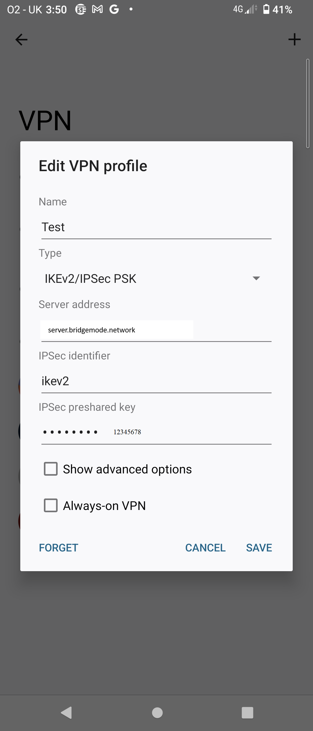 Android IKEv2 VPN Setup